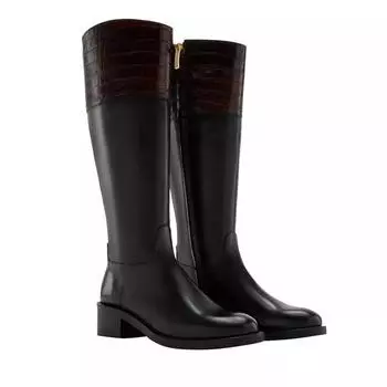 Сапоги vendme iris calfskin leather boots black/brown Isabel Bernard, черный