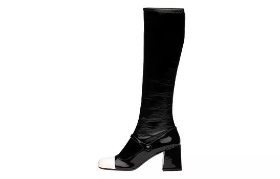 Сапоги женские Miu Miu, черный / белый