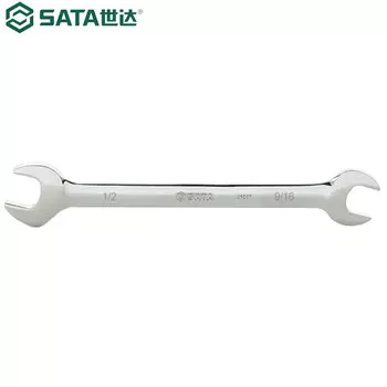 SATA 41103 дюймовый полностью полированный двойной рожковый ключ 1/2"x9/16"