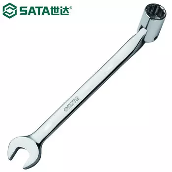 SATA 47605 Торцевой рожковый ключ, двойной ключ, полностью полированный, 17 мм