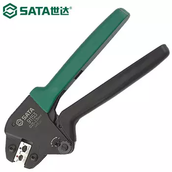 SATA 91153 обжимные клещи, экономичные обжимные клещи для изолированных клемм 0,25-2,5 мм