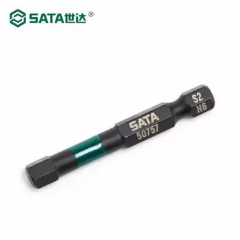 SATA набор из 10 предметов, серия 6,3 мм, ударопрочная шестигранная бита длиной 50 мм, 5 мм, сменная бита 59755