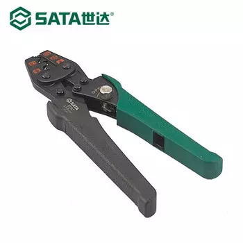 SATA Tools 7-дюймовые прочные клещи для обжима оголенных клемм 7-дюймовые клещи для обжима кабеля 0,5–6 мм 91141