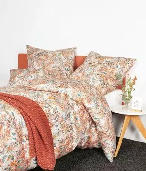 Сатиновое постельное белье Janine Mako Milano 45083-04 ракушка коралловый гребешок синяя наволочка одинарная 40х80 см Original Janine