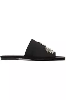 Сатиновые босоножки Lanvin, черный