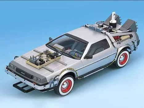 Сборная модель Back to the Future Part III DeLorean (Railroad Ver.) 1/24 Scale Model Kit Aoshima