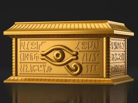 Сборная модель Yu-Gi-Oh! Duel Monsters UltimaGear Millennium Puzzle Gold Sarcophagus Storage Box Model Kit Bandai Spirits