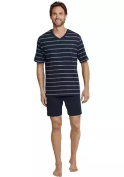 Schiesser Shorty "Dark Sapphire" (2 штуки), в красивом полосатом исполнении, также в больших размерах, синий