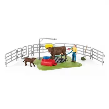 Schleich, статуэтка, Happy Cow Wash, 42529