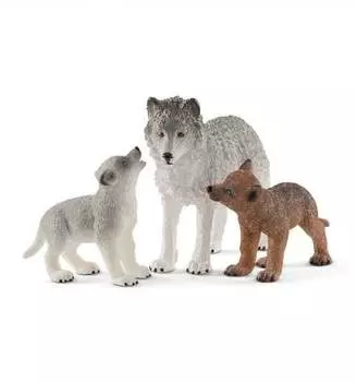 Schleich, статуэтка, Мать-Волчица и Волчицы