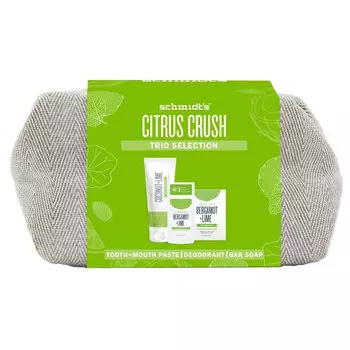 Schmidt's, Citrus Crush Trio Selection, косметический набор, 3 шт. + косметичка