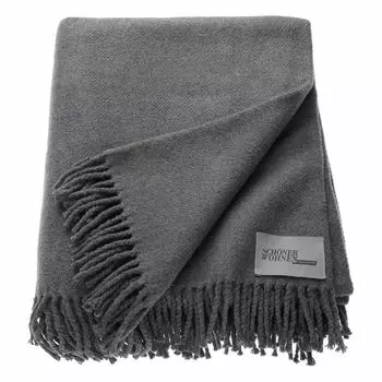 SCHNER WOHNEN коллекция покрывало BASICS синий 140 x 200 см Schner Wohnen Kollektion, серый