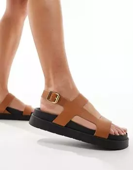 Schuch – Tasmin – Светло-коричневые кожаные сандалии Schuh