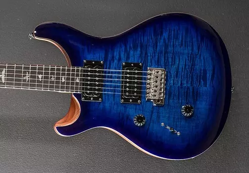 SE Custom 24 Left Hand — выцветшая синяя вспышка PRS SE 24 Left Hand - Faded Burst