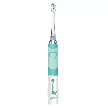 Seago SG-977-green набор: детская звуковая щетка 1 шт + насадки 3 шт.
