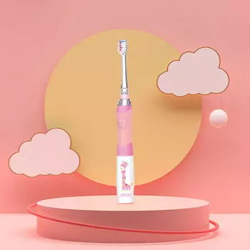 Seago SG-977-PINK набор: детская звуковая щетка 1 шт + насадки 3 шт.