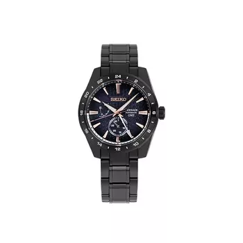 SEIKO Часы Presage Series с механическим механизмом, ремешком из нержавеющей стали, 42,2 мм, мужской, фиолетовый циферблат
