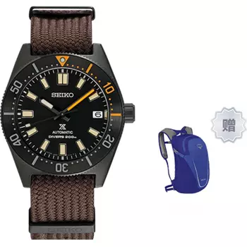 SEIKO Коллекция PROSPEX. Механические часы с тканевым ремешком. Мужские часы с черным циферблатом