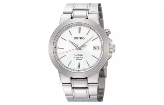 SEIKO Мужские часы с кварцевым механизмом и белым циферблатом