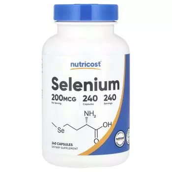 Селен, 200 мкг, 240 капсул Nutricost
