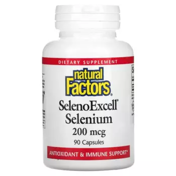 Селен, 200 мкг, 90 капсул, Natural Factors, SelenoExcell