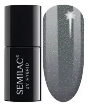 Semilac Shimmer, Лак для ногтей, 326 Туманно-серый, 7 мл
