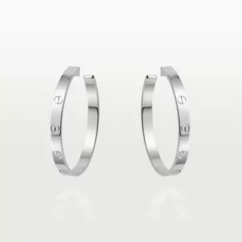 Серьги Cartier Love, белое золото