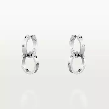 Серьги Cartier Love, белое золото