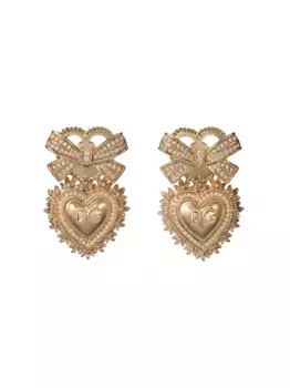 Серьги Devotion из желтого золота с бриллиантами DOLCE & GABBANA, золотой