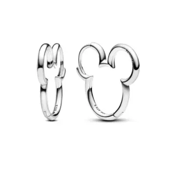 Серьги Disney Mickey Mouse Silhouette Hoop Pandora, стерлинговое серебро