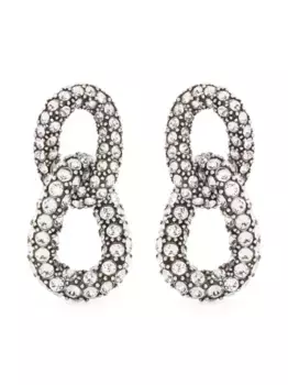 Серьги Funky Ring с кристаллами ISABEL MARANT, серебяный