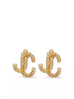 Серьги-гвоздики JC Star с кристаллами Jimmy Choo, золотой