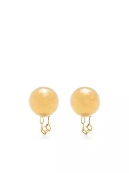 Серьги-гвоздики с цепочками Jil Sander, золотой