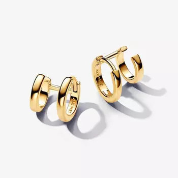Серьги-кольца Pandora Essence Double Huggie, золото