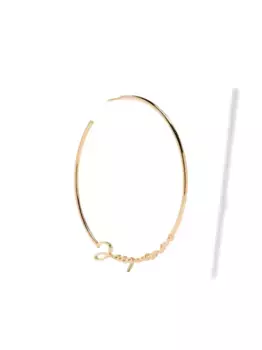 Серьги-кольца с логотипом JACQUEMUS, золотой