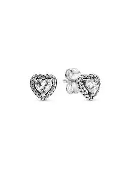 Серьги Pandora Elevated Heart Stud Earrings, стерлинговое серебро