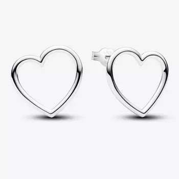 Серьги Pandora Front-facing Heart, серебро