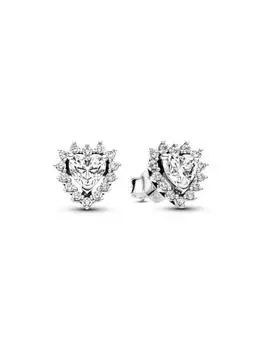 Серьги Pandora Sparkling Heart Halo Stud Earrings, стерлинговое серебро