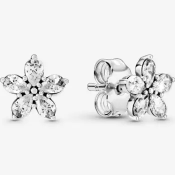 Серьги Pandora Sparkling Snowflake, серебро