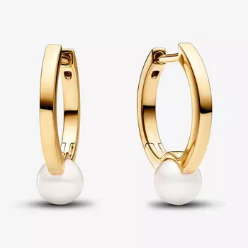 Серьги Pandora Treated Freshwater Cultured Pearl, золото