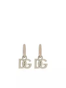 Серьги-подвески с логотипом DG DOLCE & GABBANA, серебяный