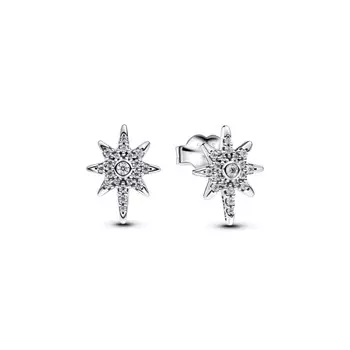 Серьги Sparkling North Star Stud Pandora, стерлинговое серебро
