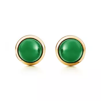 Серьги Tiffany & Co. Elsa Peretti Cabochon, золото