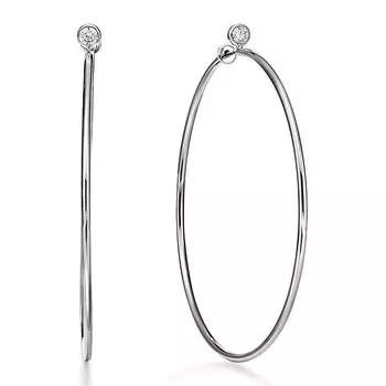 Серьги Tiffany & Co. Elsa Peretti Diamond, серебро