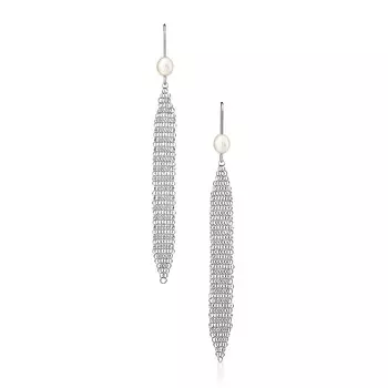 Серьги Tiffany & Co. Elsa Peretti Mesh Tassel, серебро