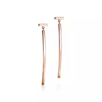 Серьги Tiffany & Co. T Bar, розовое золото