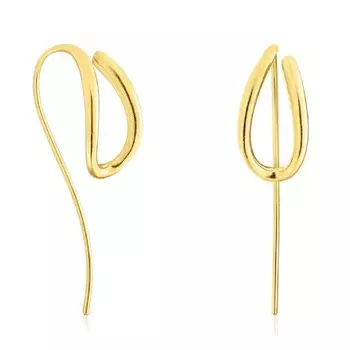 Серьги Tous Bent, позолоченное серебро