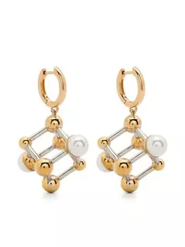 Серьги в форме игральных костей Blumarine, серебряный