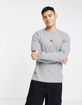 Серая футболка с длинным рукавом Tommy Hilfiger