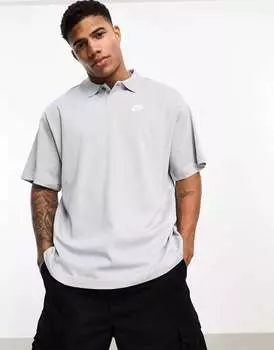 Серая рубашка поло Nike Club